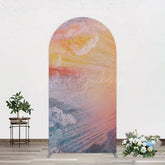Lofaris Heavenly Sunrise Holy Halo Birthday Arch Backdrop